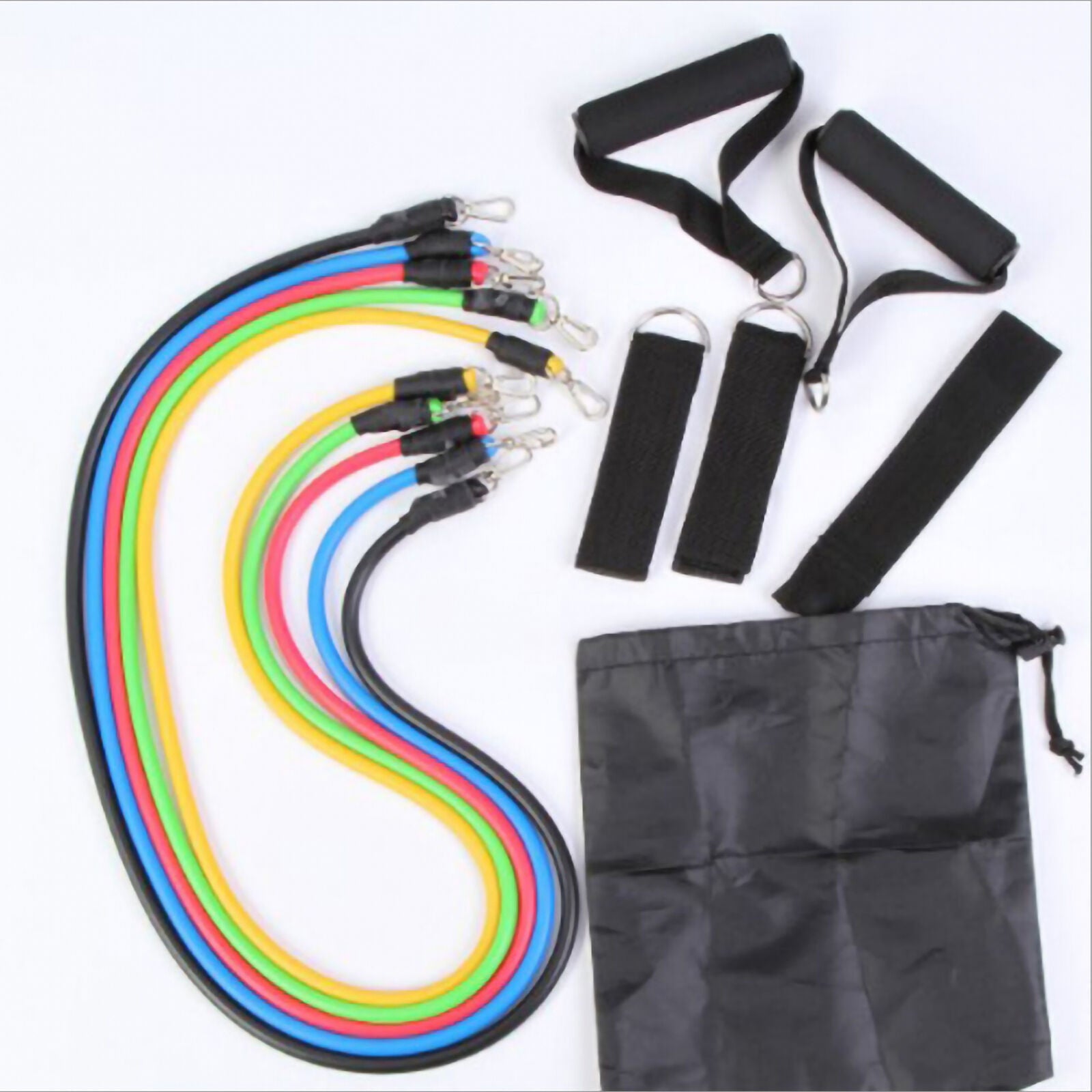 11Pcs/Set Latex Resistance Bands Multifunction Elastic Exercise Resistance Bands