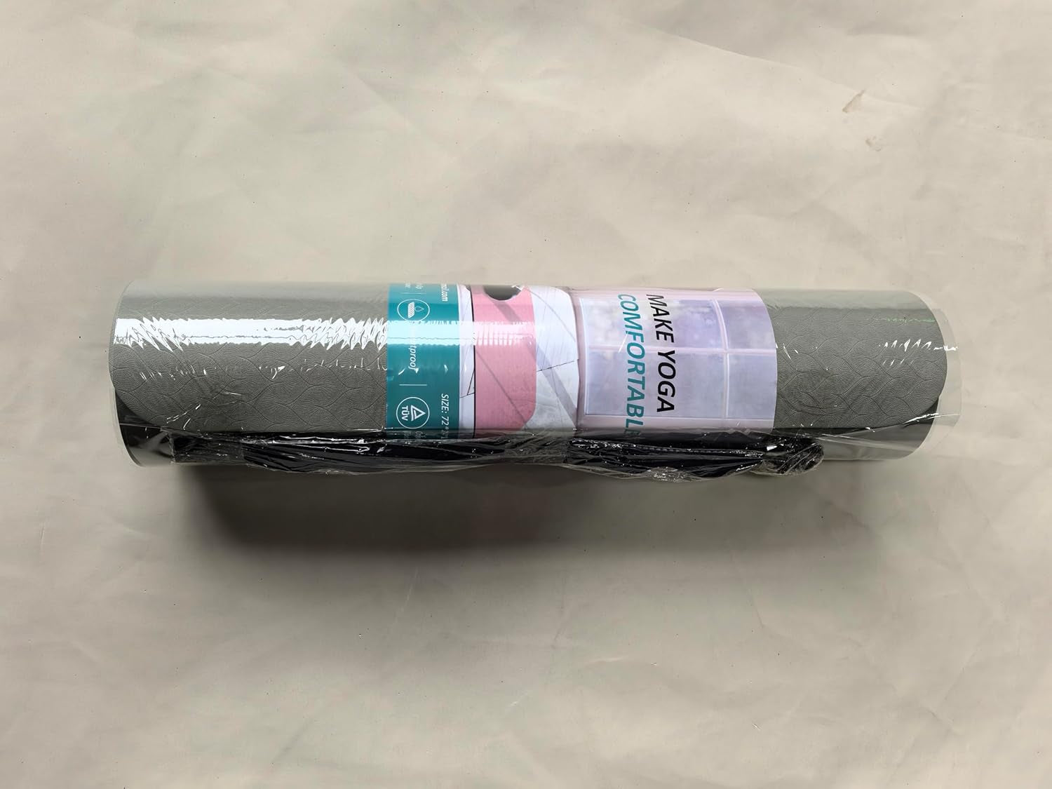 Yoga Mat with Strap, 1/3 Inch Extra Thick Yoga Mat Double-Sided Non Slip, Professional TPE Yoga Mats for Women Men, Workout Mat for Yoga, Pilates and Floor Exercises