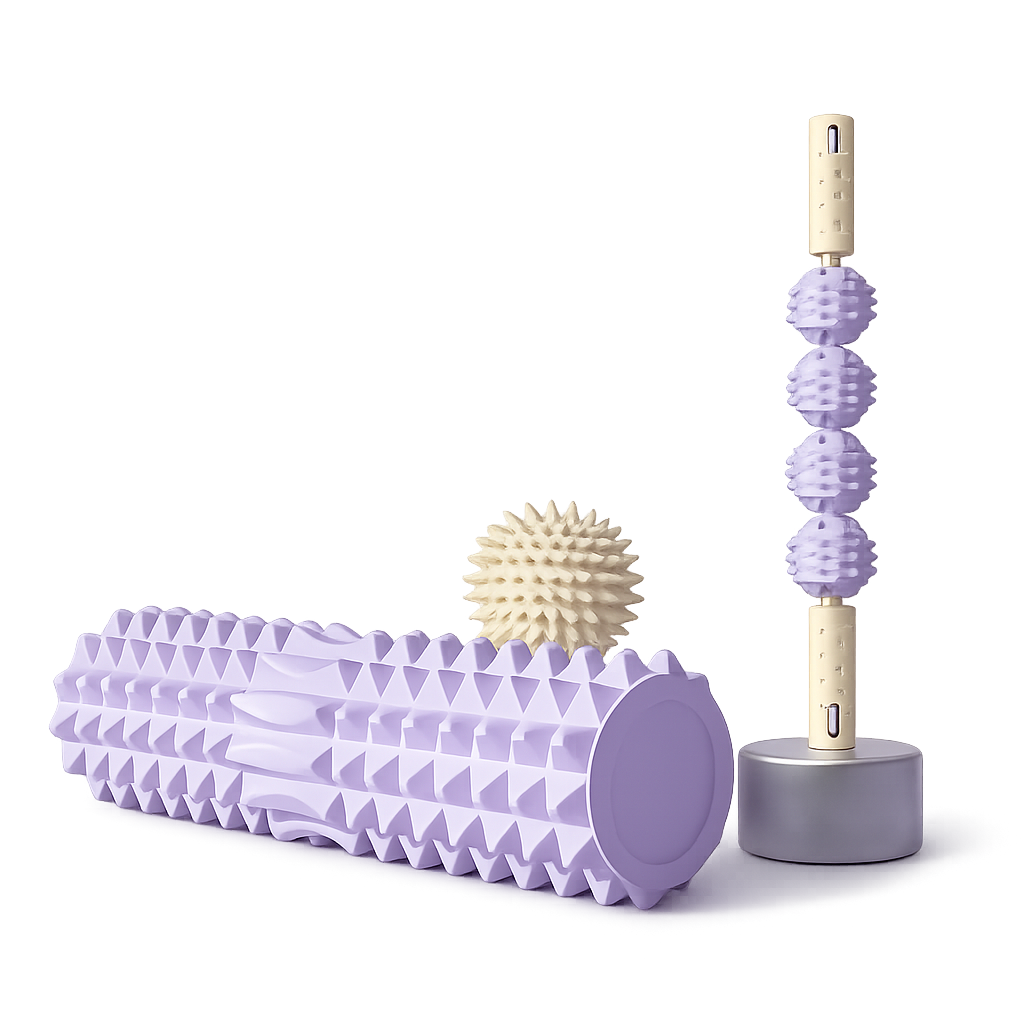 3-Piece Massage Set – Ball, Roller & Foam Shaft