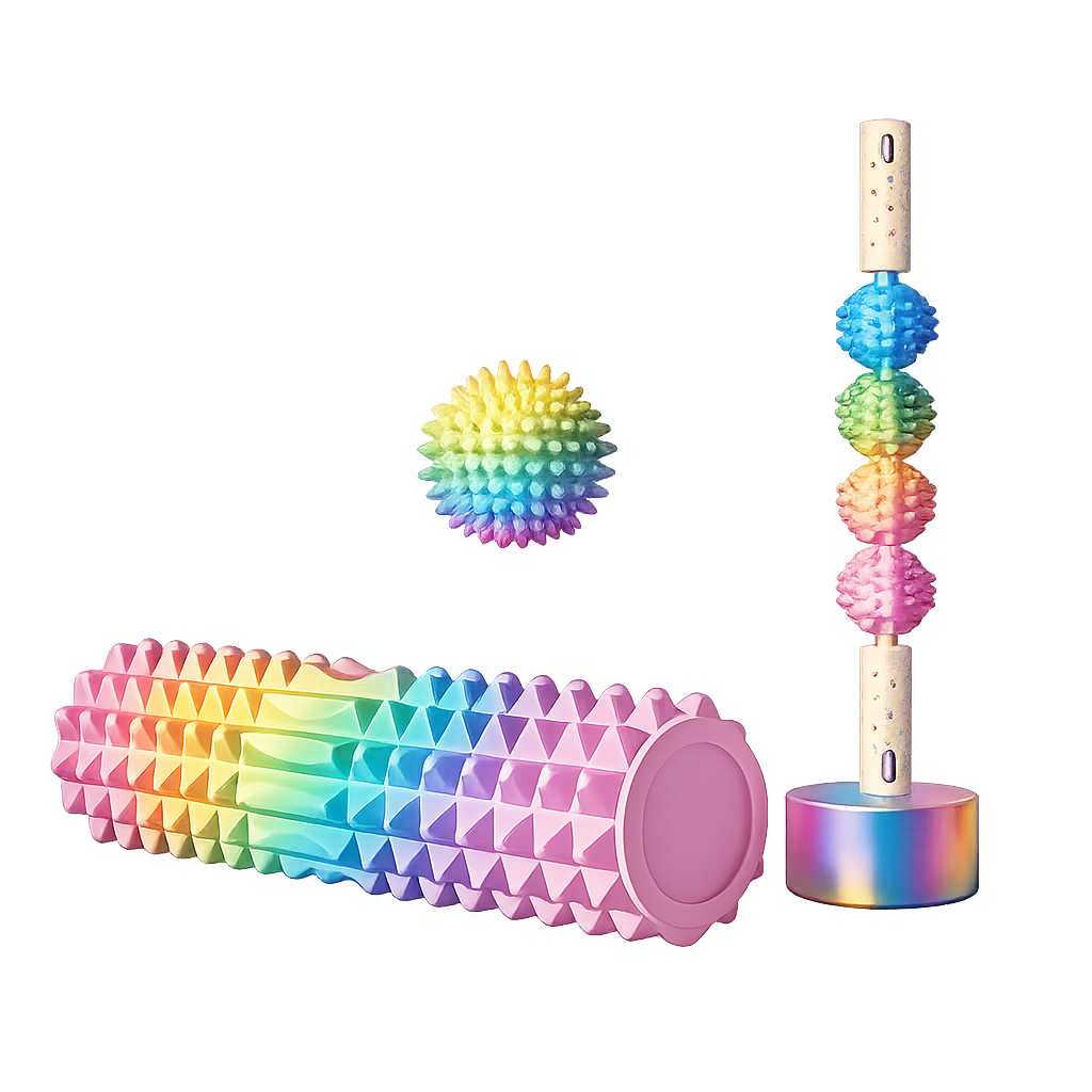 3-Piece Massage Set – Ball, Roller & Foam Shaft