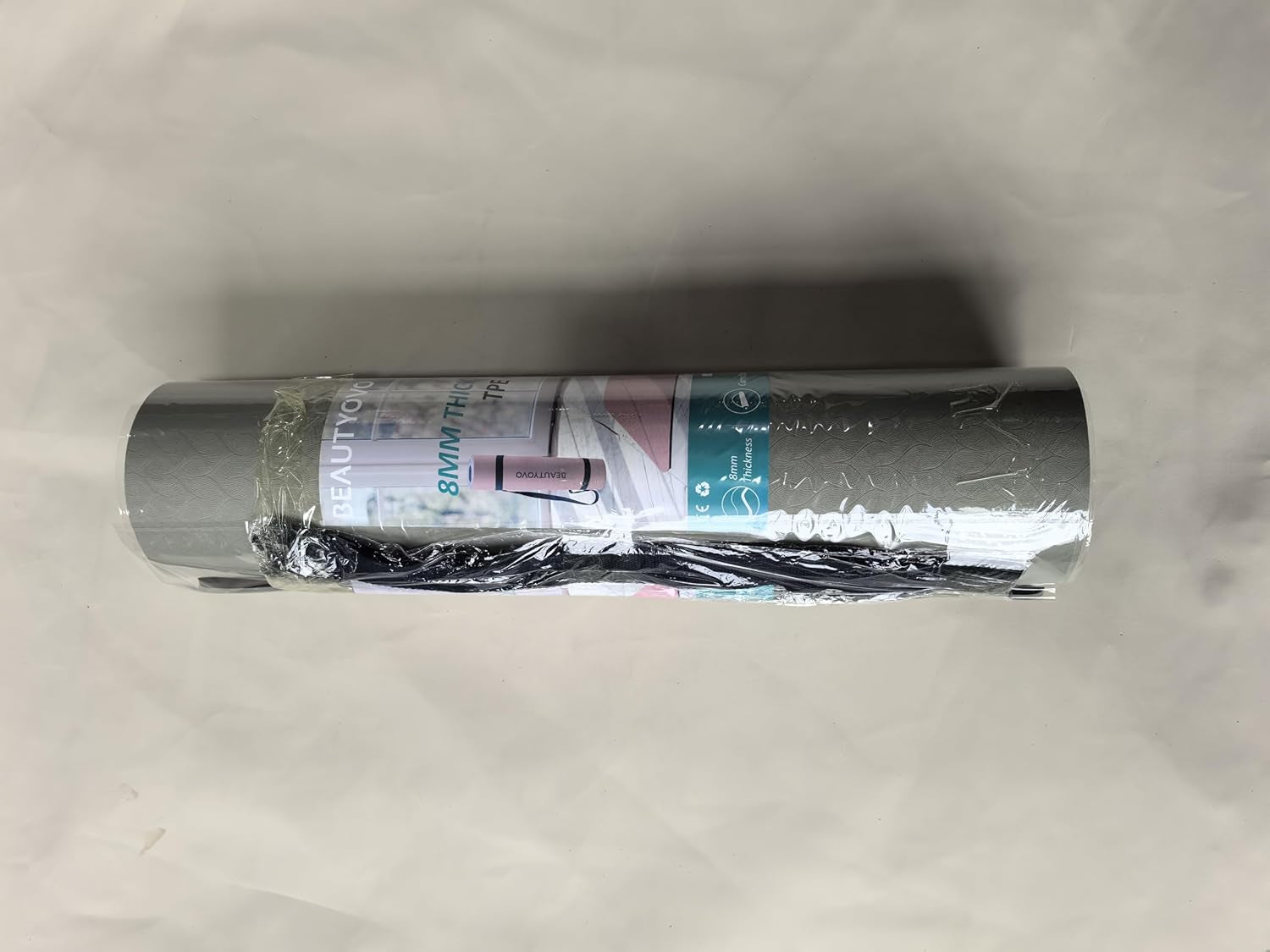 Yoga Mat with Strap, 1/3 Inch Extra Thick Yoga Mat Double-Sided Non Slip, Professional TPE Yoga Mats for Women Men, Workout Mat for Yoga, Pilates and Floor Exercises