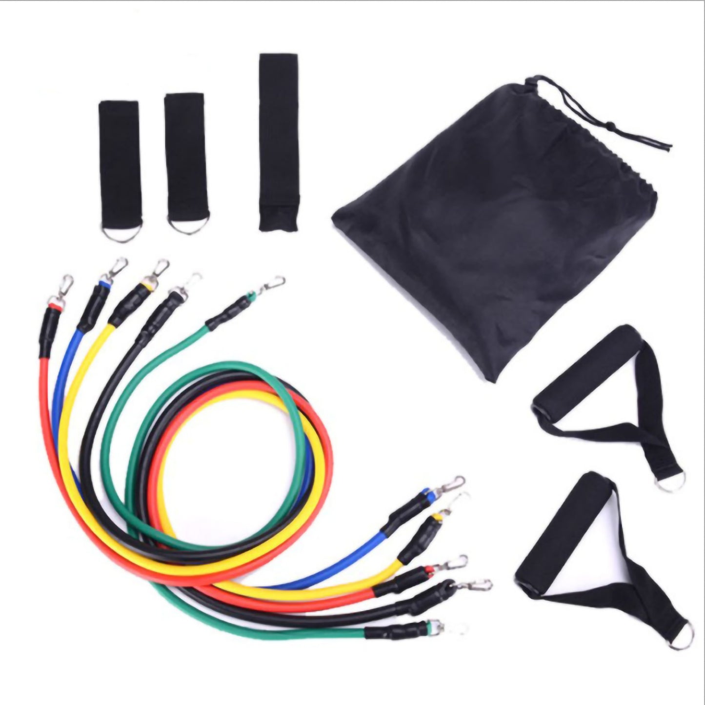 11Pcs/Set Latex Resistance Bands Multifunction Elastic Exercise Resistance Bands